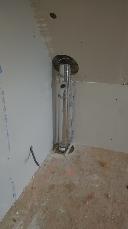 installation d'un conduit de fumée en inox pour un poêle à granulés sur Wasselonne proche de Saverne