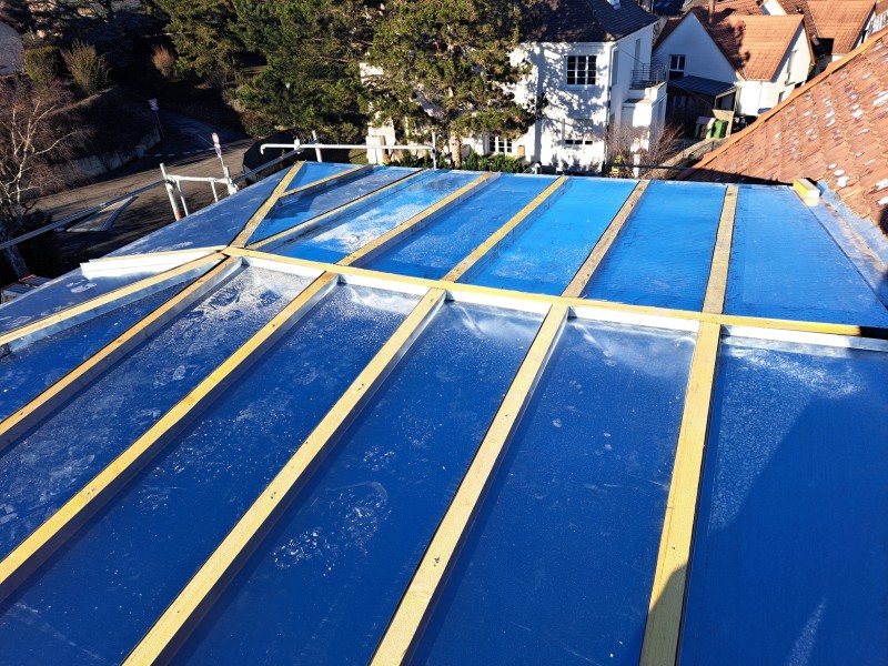 Remplacement d'une couverture en zinc naturel à Molsheim proche de Strasbourg