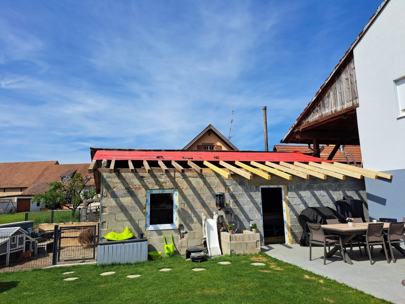 Changement de charpente et de couverture en tuiles sur benfeld près de Strasbourg 